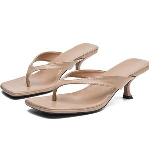 Tan Women's Heeled Sandals